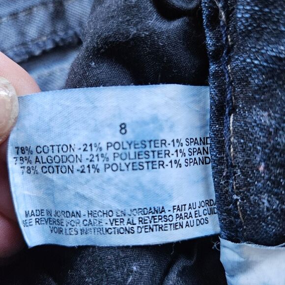 NINE WEST Women's Size 8 Capri Zippered Bottom Blue Jeans - Picture 5 of 11